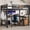 Black with Drawers-Q, variant on Bellemave Gaming Queen Size Loft Bed with Desk and Storage Stairs, Metal Loft Bed Queen Size with LED Light and USB Charging Station, High Loft Bed Frame with Iron Net for Teens Adults, Black