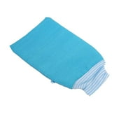 LissomPlume Exfoliating Bath Mitt Unisex Body Rubbing Gloves Scrub Shower Towel Blue