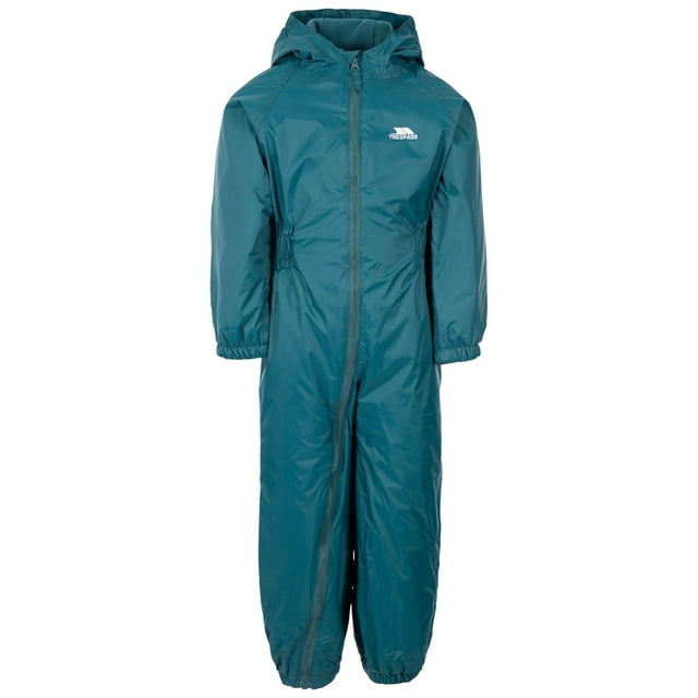 Trespass - Traje de lluvia / Mono impermeable acolchado Modelo Dripdrop Unisex Niños Niñas - Invierno (Cerceta) Trespass UTTP1007_teal