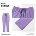 thumbnail image 4 of VIAOLI Women's Medical Scrub Set - Half-Zip Mid-Length Top with Drawstring Pants, for Nurse Uniform, Multiple Colors, 4 of 7