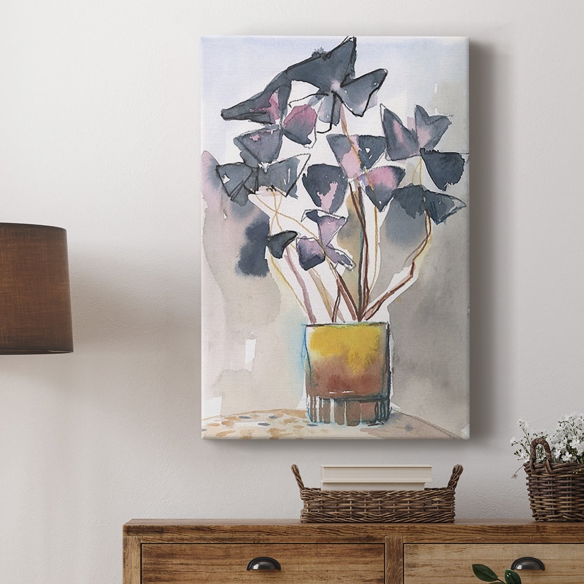 Oxalis in Vase II Premium Gallery Wrapped Canvas - Ready to Hang