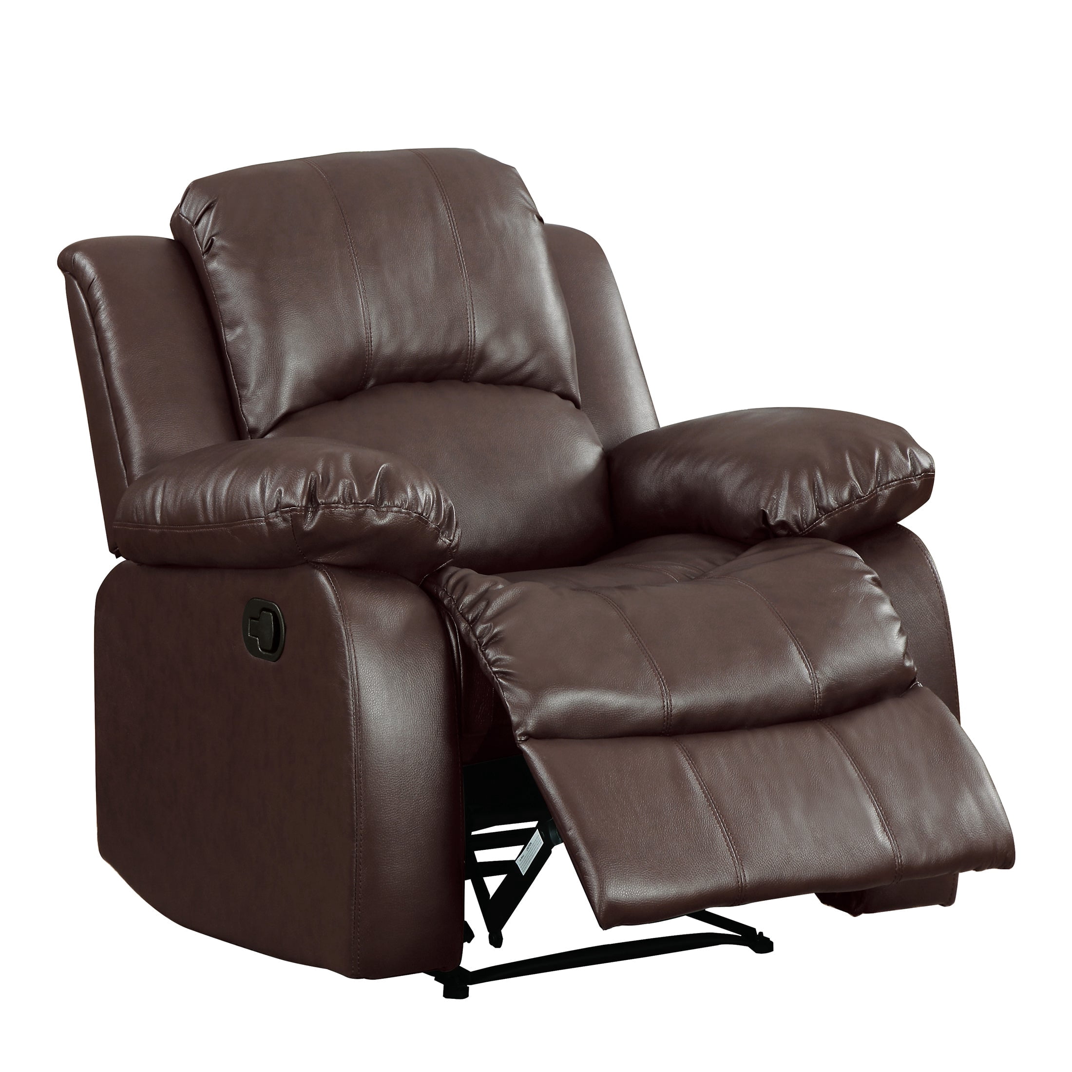 OakvillePark Tillinghast Faux Leather Upholstered Reclining Chair, Brown