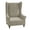 Khaki, variant on LKJYER Velvet Wingback Chair Slipcover 1 Piece Armchair Covers Stretch Wing Chair Covers Non-Slip Furniture Protector