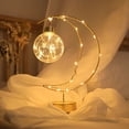 thumbnail image 4 of Luces decorativas navideñas de hierro con forma de luna, adornos para interiores, luz de noche, luces estilo regalo de cumpleaños, tamaño compacto, material duradero, 4 of 6