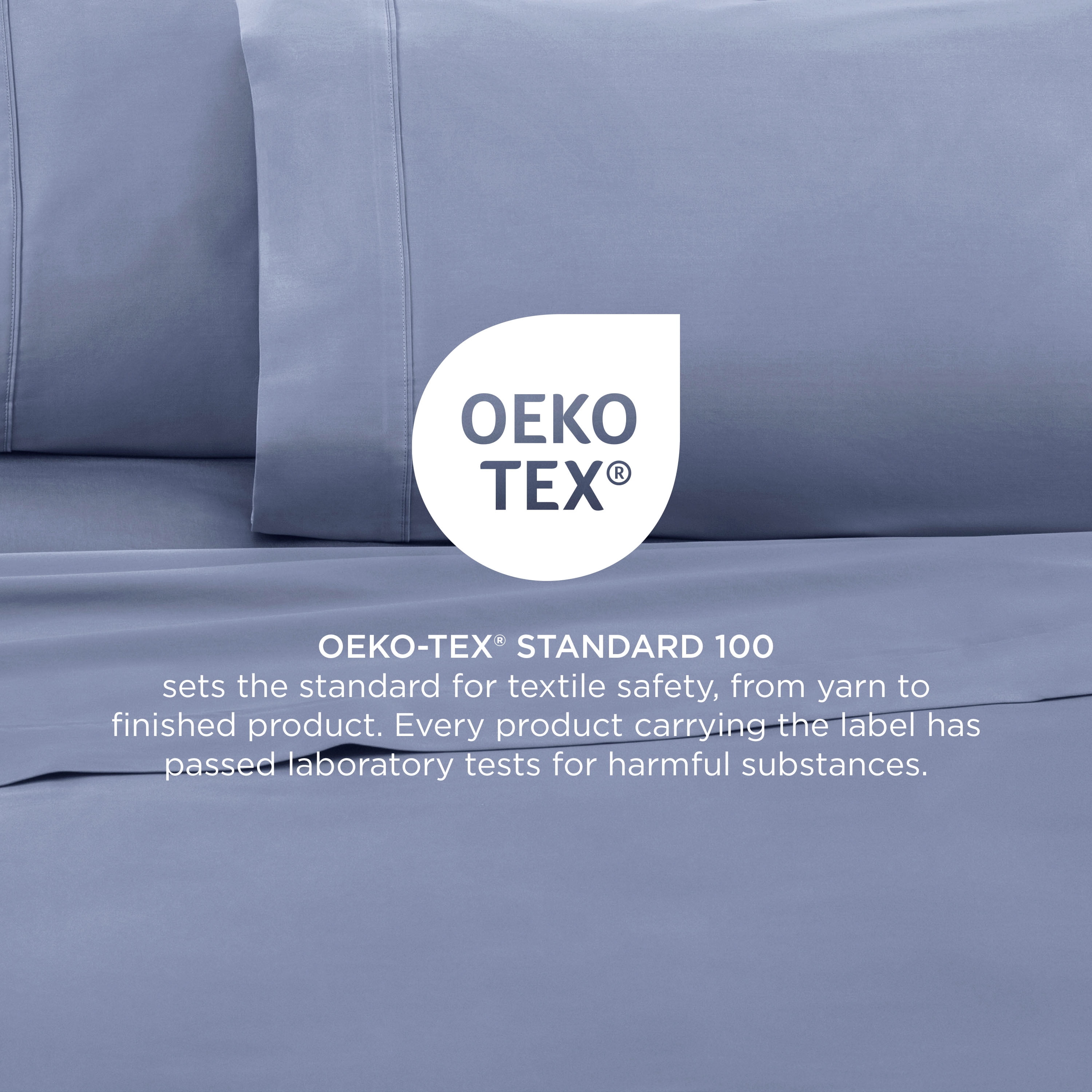 Soft Lightweight 400TC 100% Cotton Sateen Bed Sheet Set – 3-Piece Twin – Blue