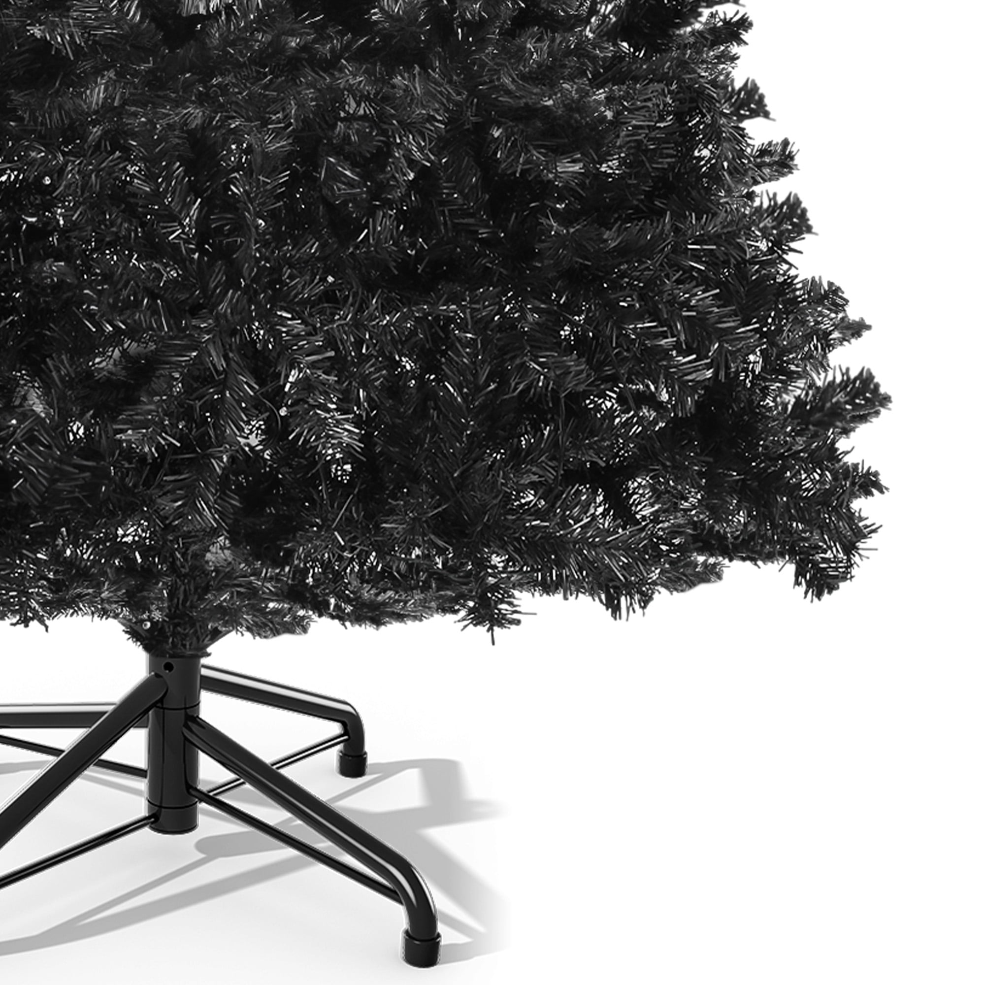 Uforic 6ft Halloween Artificial Christmas Tree with 818 Branch Tips & Foldable Base, Black