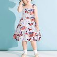 thumbnail image 4 of Traje del 4 de julio para niñas pequeñas, vestido de mariposa para el Día de la Independencia, ropa con bandera americana para niños, 5 tallas, 4 of 5