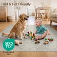 thumbnail image 4 of ODIKA 6'x9' Ultra-Soft Area Rug, Abstract Palette Interlocking Structured Symmetry Pale None Washable, Bare feet friendly, Silk-Touch for Guest Room, Bedroom, 4 of 7