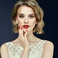 thumbnail image 4 of unbranded Silver Alloy Headband Bridal Leaves Hair Jewelry Elegant Headwear for Formal Events, 4 of 7