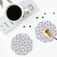 thumbnail image 5 of Disketp Butterflies On Polka Dots Funny Coasters,6 Pcs Leather Coasters With Holder, Perfect Housewarming Hostess Gifts,Protect Furniture From Water Marks Scratch And Damage, 5 of 9
