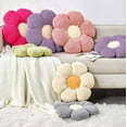 thumbnail image 5 of SUSIELADY Flower Throw Pillow, 13.78" 2 Pack Mixed Colors, Plush Daisy Cushion for Sofa, Bed, Couch, Cute Aesthetic Room Decor, Pink & Beige, 5 of 6