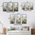 thumbnail image 4 of Designart "Meadow Calm Bliss Muted III" Floral & Botanical Framed Wall Art Set Of 3 - White Meadow Frame Canvas Set For Living Room Decor, 4 of 6