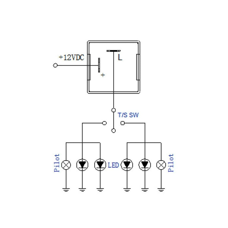 NAK-Relais Flash DOP‑3X 12VDC 20A Relais Clignotant LED Universel