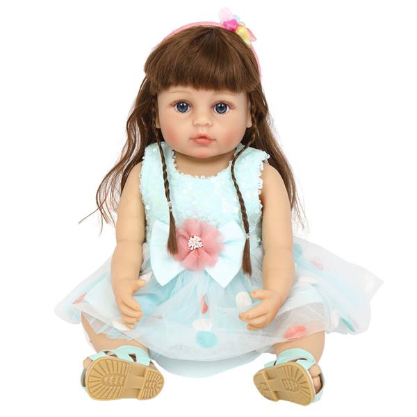 Clearance! Reborn Baby Dolls 22 inch Realistic Baby Doll Saskia Pink Lifelike Baby Doll Soft