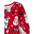 thumbnail image 2 of The Children's Place Girls Long Sleeve Printed Everyday Dress, Sizes XS-XXL, 2 of 3