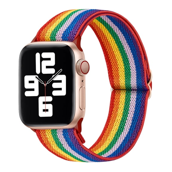 WFEAGL Stretchy Nylon Loop Band Apple Watch Band Sports Strap 38mm 40mm 41mm Colorful