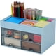 thumbnail image 1 of Zhuge Organizador de escritorio con 4 cajones para decoración estética de habitaciones, accesorios de escritorio de oficina, soporte para bolígrafos de escritorio, azul, 1 of 5
