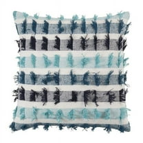 Saro Lifestyle Striped Fringe Poly Filled Throw Pillow