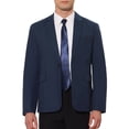 thumbnail image 1 of BLAZER DE HOMBRE INSPIRE CHIC De Un Botón Con Solapa Con Muesca Y Bolsillo De Pecho Frontal 2XL Azul Oscuro, 1 of 5