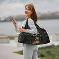 thumbnail image 6 of Rocae Metal Style Horned Skull Print Hand Travel Bag Travel Duffel Bag and Fitness Bag, Women's Waterproof Weekend Tote, Men's Travel and Fitness Essentials, 6 of 7