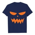 thumbnail image 4 of T Shirts For Man Halloween Pumpkin Graphic Print Loose Short Sleeve Crew Neck Casual Comfortable Tops Fall Outdoor Activities Mens T-Shirts Navy XXL, 4 of 4