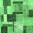thumbnail image 1 of Ahgly Company Indoor Square Patchwork Emerald Green Transitional Area Rugs, 8' Square, 1 of 4