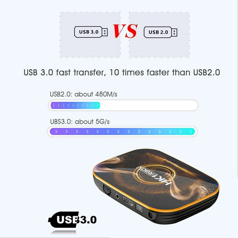 FIEWESEY TV HK1 BOX , Android 10.0 TV Displays Box with USB Port 3.0/USB 2.0,Ethernet, AV, SD Card port Bluetooth 2.4GHz Wifi,Support 5G/Wifi /4K TV HD Box For Home Media Streamer Player-4GB+32GB - FIEWESEY TV HK1 BOX , Android 10.0 TV Displays Box with USB Port 3.0/USB 2.0,Ethernet, AV, SD Card port Bluetooth 2.4GHz Wifi,Support 5G/Wifi /4K TV HD Box For Home Media Streamer Player-4GB+32GB -