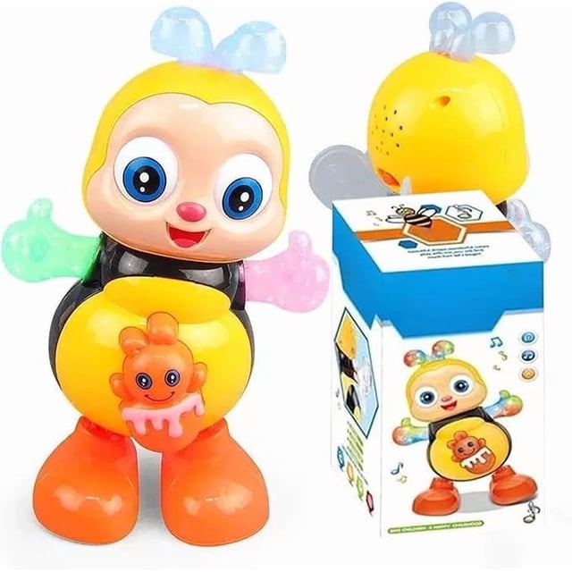 Abeja Juguete Musical Para Bebés Con Luces Interactivas Y Melodías Divertidas Que Fomenta El Desarrollo Sensorial Y Las Habilidades Motoras (2 Piezas) Rkxzt