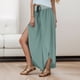 thumbnail image 5 of Gibobby Casual Pajama Pantalones de yoga sueltos con cintura elástica y cintura alta para mujer Pantalones largos casuales (Green, XL), 5 of 5