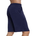 thumbnail image 6 of MoFiz Men's Solid Bamboo Pajama Shorts with Pockets Loungewear 3-Pack for Men, 6 of 7