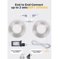 thumbnail image 6 of RESNICE Connectable Plug-in LED Rope Lights, 2 Pack 33FT 100LED Total 66FT 200LED, Waterproof 8 Modes Remote Warm White String Lights, Indoor Outdoor Decor for Patio Backyard Garden Home, 6 of 8