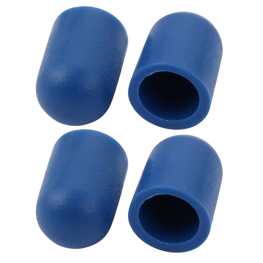 4pcs 8mm Outer Dia PE Plastic End Cap Bolt Thread Protector Tube Cover
