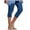 Dark Blue, variant on Women's High Waisted Leggings - Hollow Out Yoga Pants, Workout Tights, Wide Waistband, Tummy Control, Solid Color, Fashionable