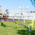 thumbnail image 4 of Homcom Blançoire Pivotante 360° Enfants Equipement Aire de Jeux Rotation Vert et Gris, 4 of 10