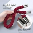 thumbnail image 2 of 4 Pack Strong Magnetic Curtain Tiebacks Modern Simple Style Drape Tie Backs Convenient Decorative Weave Rope Curtain Holdback for Thin or Thick Home & Office Window Drapery (Wine Red), 2 of 5