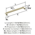 thumbnail image 5 of Amerock Balata 12 inch (305mm) Center-to-Center Golden Champagne Appliance Pull, 5 of 6