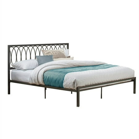 Hillsdale Furniture Naomi Complete King-Size Metal Bed Gray
