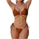 thumbnail image 2 of Traje de baño para mujer, bikini de tirantes sin espalda de color liso para mujer, trajes de baño para mujer, conjuntos de bikini para mujer, trajes de baño de bikini para mujer, 2 of 4