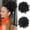Black, variant on Aorsher Platium Blonde Messy Bun Hair Piece Elastic Drawstring 10inch Loose Curly Bun Hair Extensions Short Wavy Synthetic Hair Bun Hairpiece for Women