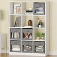 thumbnail image 3 of SpaceAid Storage Cubes with Clear Windows, Set of 6 Fabric Bins, 11 Inch, Gray, 3 of 7