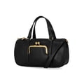 thumbnail image 2 of Free Assembly Women's Faux Leather Frame Satchel Handbag, Black, 2 of 6