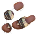 thumbnail image 6 of WEAIXIMIUNG Women Sandals Fashion New Pattern Colored Animal Print Comfortable Flat Bottom Flip Flop Slippers Womens Sandals Dressy 2024 41 Gray, 6 of 9