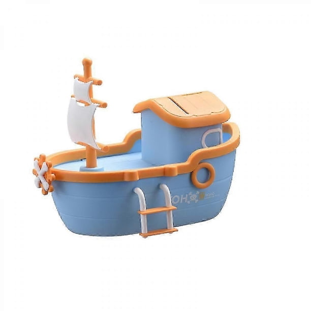 Piggy Bank Pirate Ship Money Bank Unbreakable Plastic Coin Bank Money Boxes Kids Pirate Ship Toys Sailboat Statue Model For Birthday