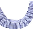 thumbnail image 2 of QZS Gingham Ribbon Fabric Edge Trimming,5 yards Satin Ruffle Trim Fabric Trims 1.6 inch Pleated Fabric Ribbon for DIY Dress Headwear Decoration and Gift (Blue), 2 of 4