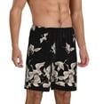 thumbnail image 2 of Gaeub Japanese White Crane Printed Men's Short Pajama Pants, Lightweight Lounge & Sleep Bottoms Keep You Cool - 3X-Large, 2 of 9