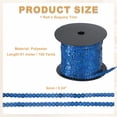 thumbnail image 2 of Uxcell 100 Yard Flat Sequin Strip, 6mm Paillette Sequins String Ribbon Roll Spangle Flat Sequin Strip for Crafts Embellishments Sewing Costume Accessories, Laser Blue, 2 of 7