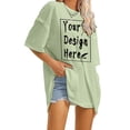 thumbnail image 5 of OSOLU Solid Color Women Summer Oversized T-Shirt Tshirts Tee Casual Short Sleeve Loose O-Neck Tops For Everyday Wear Fashionable Dailywear, 5 of 9