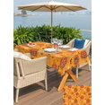 thumbnail image 4 of Outdoor Tablecloth with Umbrella Hole and Zipper, Fall Halloween Rectangle Table Cloth 60x120 Inch Waterproof Tablecloth, Thanksgiving Pumpkins Autumn Bat Picnic Table Cover for Patio Camping, 4 of 7
