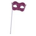thumbnail image 4 of Máscara de de Halloween, accesorio de disfraz, máscara facial de fiesta versátil con palos para decoración de carnaval, disfraz de Mardi Rosa roja, 4 of 8