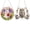2PCS Animal-2, variant on FLOPESN DIY CatTreeGemstone Pearl Art Painting Diamond Hanging Ornament, 9.33*9.13 inch, Acrylic Material Irregular Shape Wall Decor